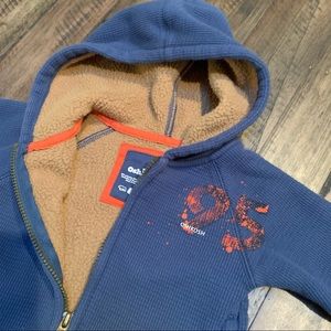 Fleece lined zip hoodie